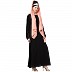 Black Casual abaya with Golden piping at sleeves